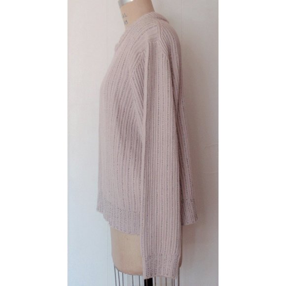 BANANA REPUBLIC GRAY HEMATITE BEADED RIBBED KNIT PULLOVER SWEATER XL NWT - Picture 2 of 11